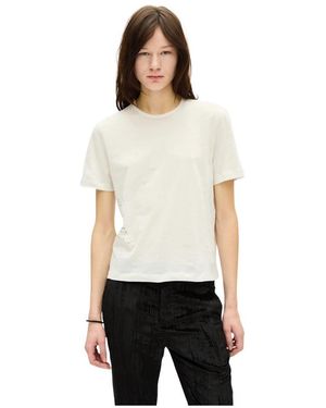 Ann Demeulemeester Tops ,Wit ,Katoen Fanie Standaard T-Shirt