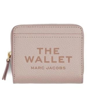 Marc Jacobs Accessoires ,Roze ,Leer Leren Mini Compacte Portemonnee - Grijs