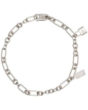 Acne Studios Padlock Chain Necklace - Mettallic