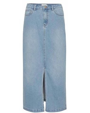 Cream Denim Skirts - Azul
