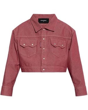 DSquared² Oversized Denim Jacket - Rood