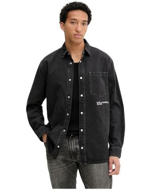 KARL LAGERFELD Jassen ,Zwart ,Denim Denim Shirt
