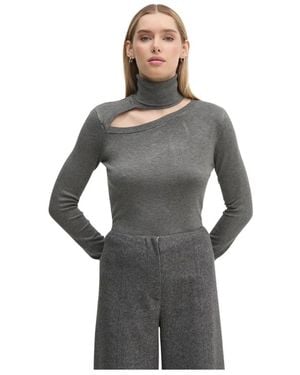 GAUDI Truien & Vesten ,Grijs ,Polyester Turtleneck Sweater