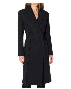 Elisabetta Franchi Single-Breasted Coats - Negro