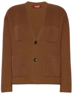 Max Mara Truien & Vesten ,Bruin ,Wol Mstfiltro Vest