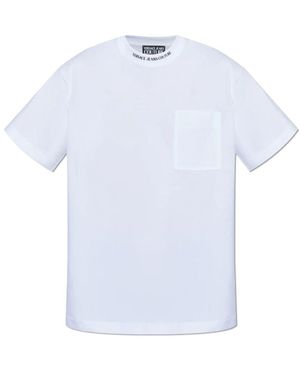 Versace Jeans Couture T-shirt mit logo - Weiß