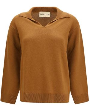 Valentino V-Neck Knitwear - Marrón
