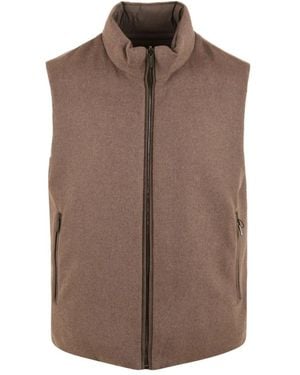 Moorer Falieri-Ls9 Omkeerbaar Vest - Bruin