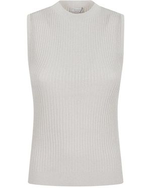 Peserico Sleeveless Tops - Blanco