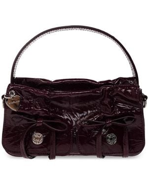 Acne Studios Multipocket Micro Crossbody Crinkled Patent S - Lila