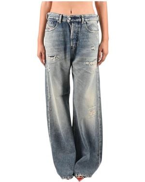 DIESEL Wide Jeans - Gris