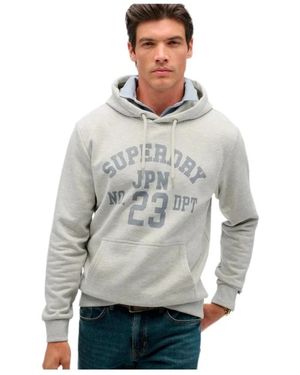 Superdry Hoodies & Sweatvesten ,Grijs ,Katoen Athletic Ess Sweat