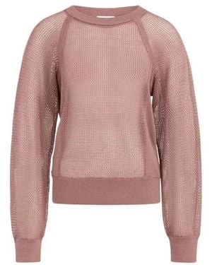 Yaya Rundhals-Strickware - Pink