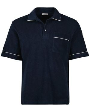 Moncler Polo Shirts - Blue