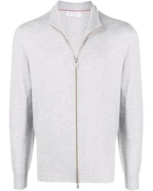 Brunello Cucinelli Halskraag Ritsvest - Wit