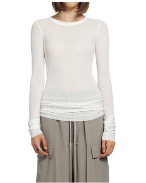 Rick Owens Tops ,Wit ,Rib Ls T