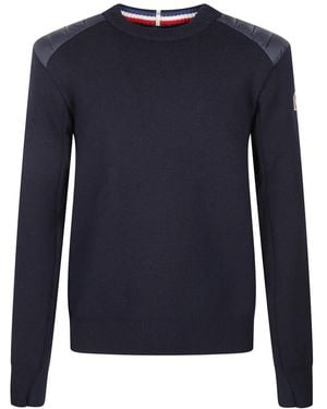 Moncler Round-Neck Knitwear - Bleu