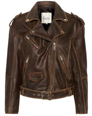 My Essential Wardrobe Leather Jackets - Brown