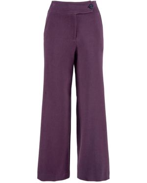Nenette Wide Trousers - Purple