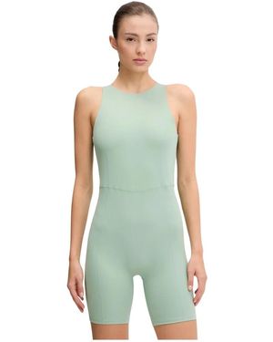 Casall Jumpsuits & Playsuits ,Groen ,Aligned Open Back Bodysuit