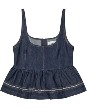 Munthe Sleeveless Tops - Blue