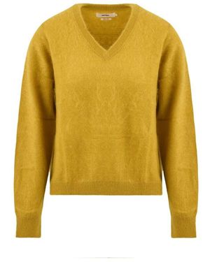 Not Shy V-Neck Knitwear - Jaune