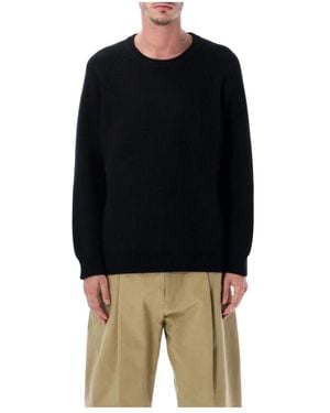 Corridor NYC Wool Cashmere Ribbed Crewneck - Schwarz