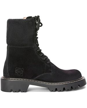 Loewe Lace-Up Boots - Nero