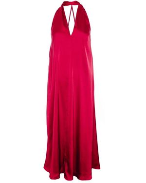 Samsøe & Samsøe Elegantes, fließendes maxikleid - Rot