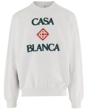 CASABLANCA Round-Neck Knitwear - White