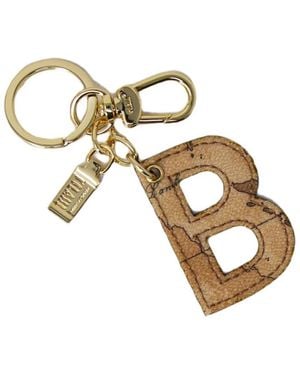 Alviero Martini 1A Classe Accessoires ,Katoen Sleutelhanger Letter B Collectie Herfst/Winter - Metallic