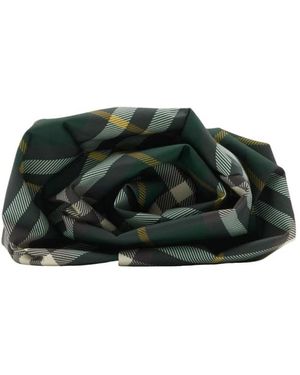 Burberry Burberry Ruched Check Clutch Bag - Green