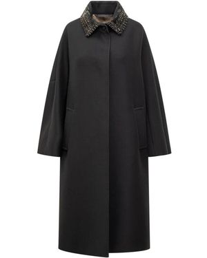 Max Mara Single-Breasted Coats - Black