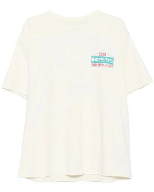 Rhude Tops ,Wit ,Katoen Graphic T-Shirt