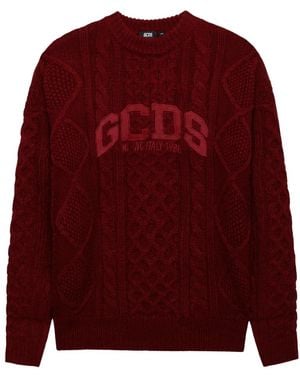 Gcds Round-Neck Knitwear - Red