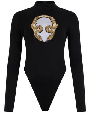 Roberto Cavalli Besticktes Oberteil - Schwarz