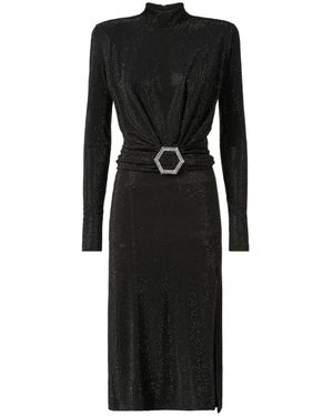 Philipp Plein Kleedjes ,Zwart ,Crystal Lange Jurk