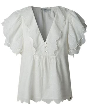 Pepe Jeans Elegante Bluse Mit Puffärmeln - Grau