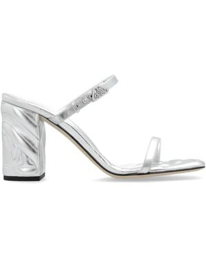 McQueen Heeled Mules - White
