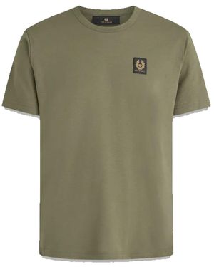 Belstaff Tops ,Groen ,Katoen Patch Tee