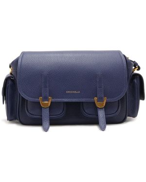 Coccinelle Campus Wo Tasche Leder Schulter Crossbody - Blau