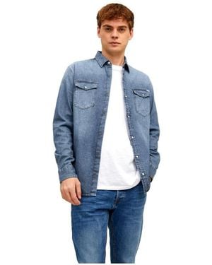 Jack & Jones Denim Shirts - Blue