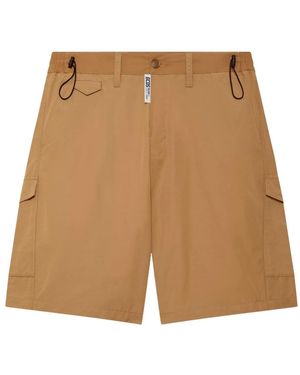 Gcds Korte Broeken ,Katoen Poplin Bermuda Shorts - Naturel