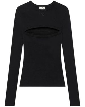 Courreges Slash Long-Sleeve T-Shirt - Zwart