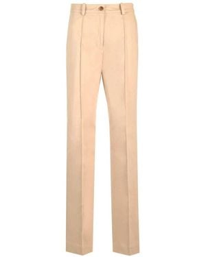 Maison Kitsuné Straight Trousers - Natural