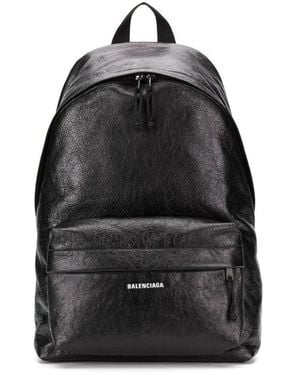 Balenciaga Top Handle Backpack with Front Zip - Black