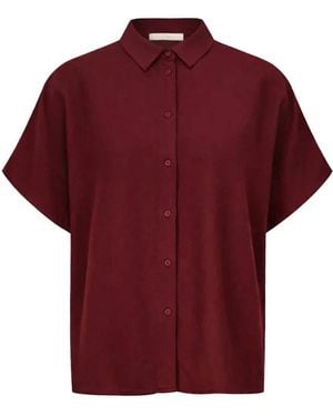 By-Bar Barley Viskose Bluse - Rot