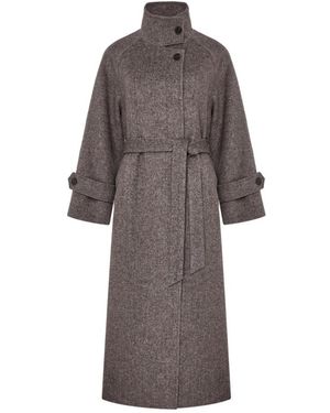 CESARE GASPARI Belted Coats - Marrone