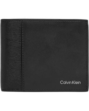 Calvin Klein Refined Mix Billfold Met Muntvak - Zwart