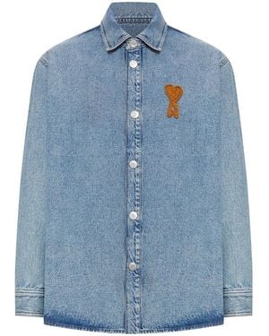 Ami Paris Surchemise Denim - Blauw